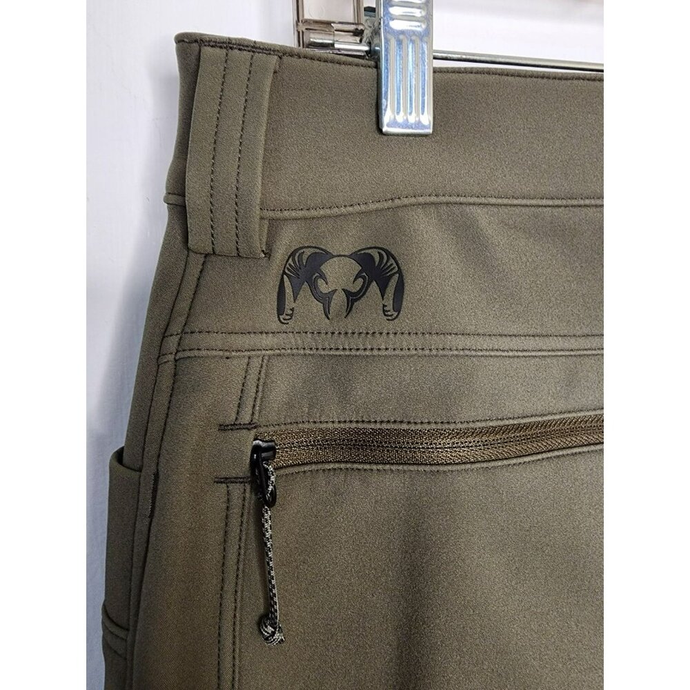 Size 12 Womens Kuiu Guide Pro Soft Shell Pants Fleece Lined Army Green - Picture 6 of 7